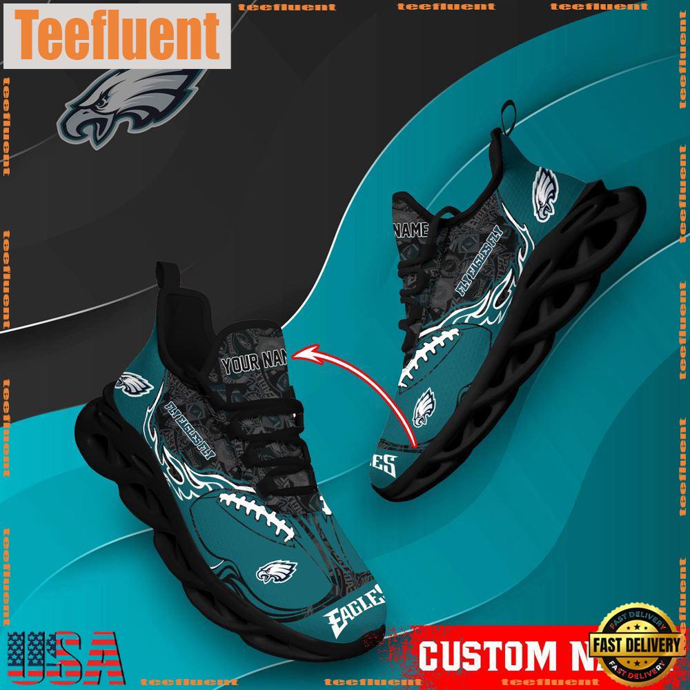 NFL Max Soul Shoes, Philadelphia Eagles Clunky Shoes Custom Name