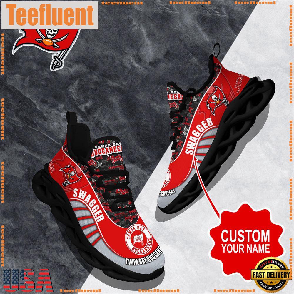 NFL Max Soul Shoes, Tampa Bay Buccaneers Clunky Shoes Sport Custom Name Football