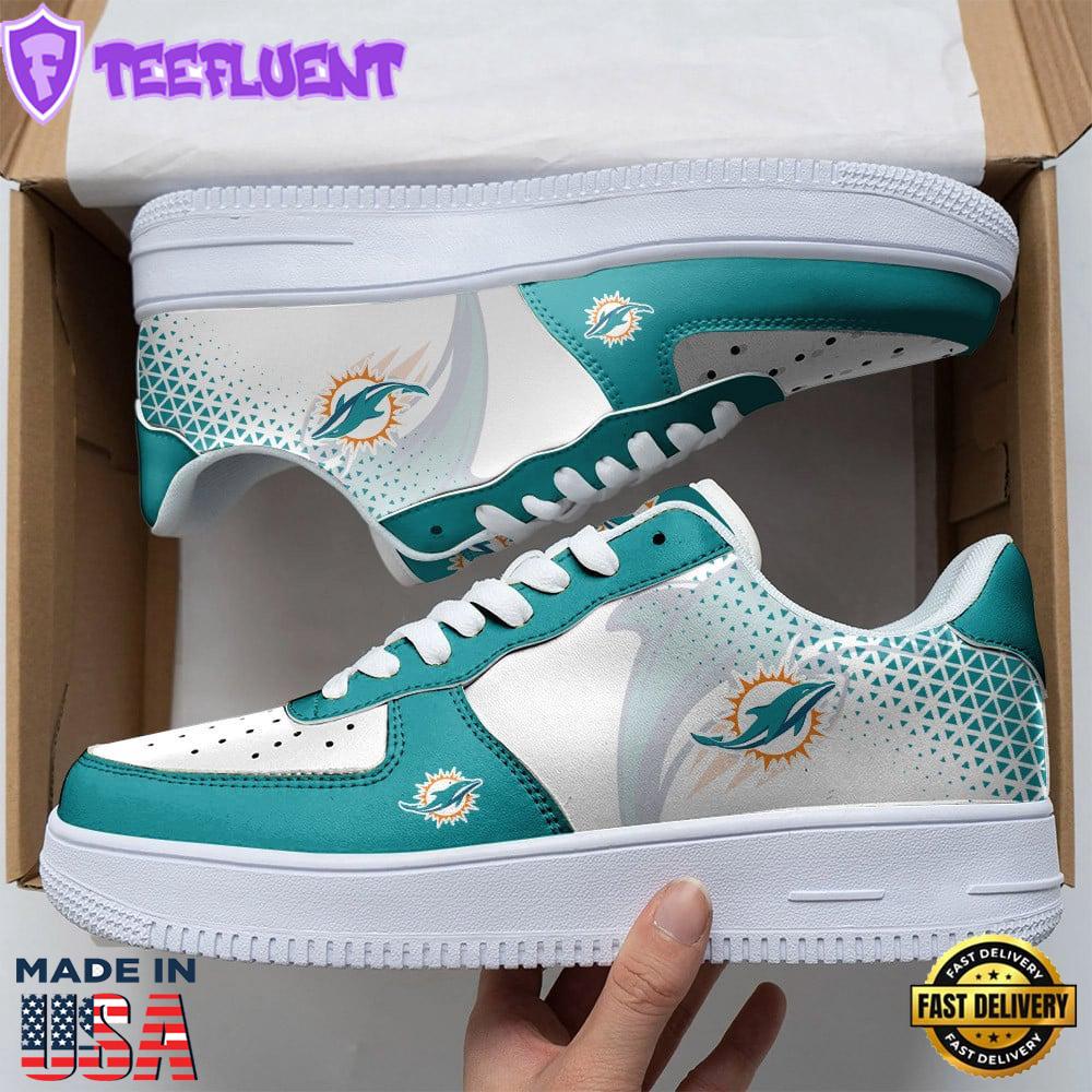NFL Miami Dolphins Air Force 1 Sneakers For Fans