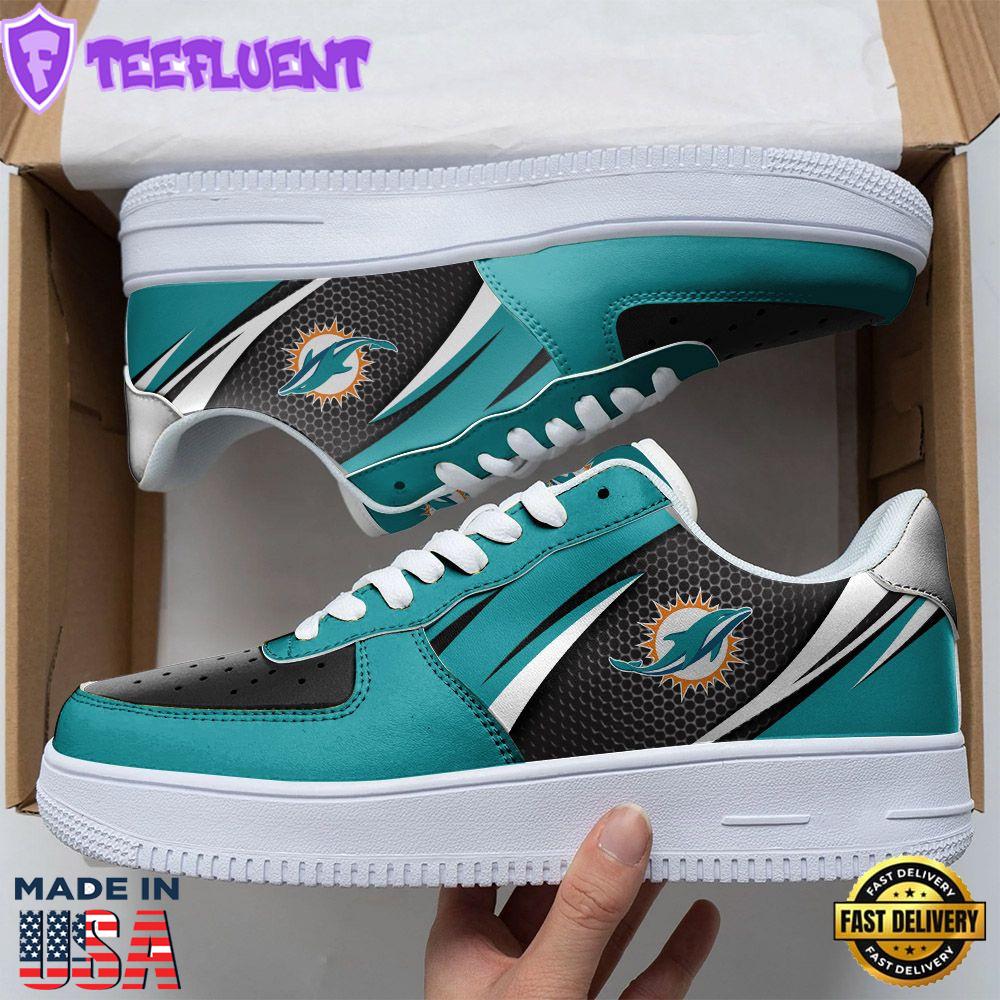 NFL Miami Dolphins Air Force 1 Sneakers For Man And Women