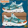 NFL Miami Dolphins Blue White Stripes Logo Custom Max Soul Shoes