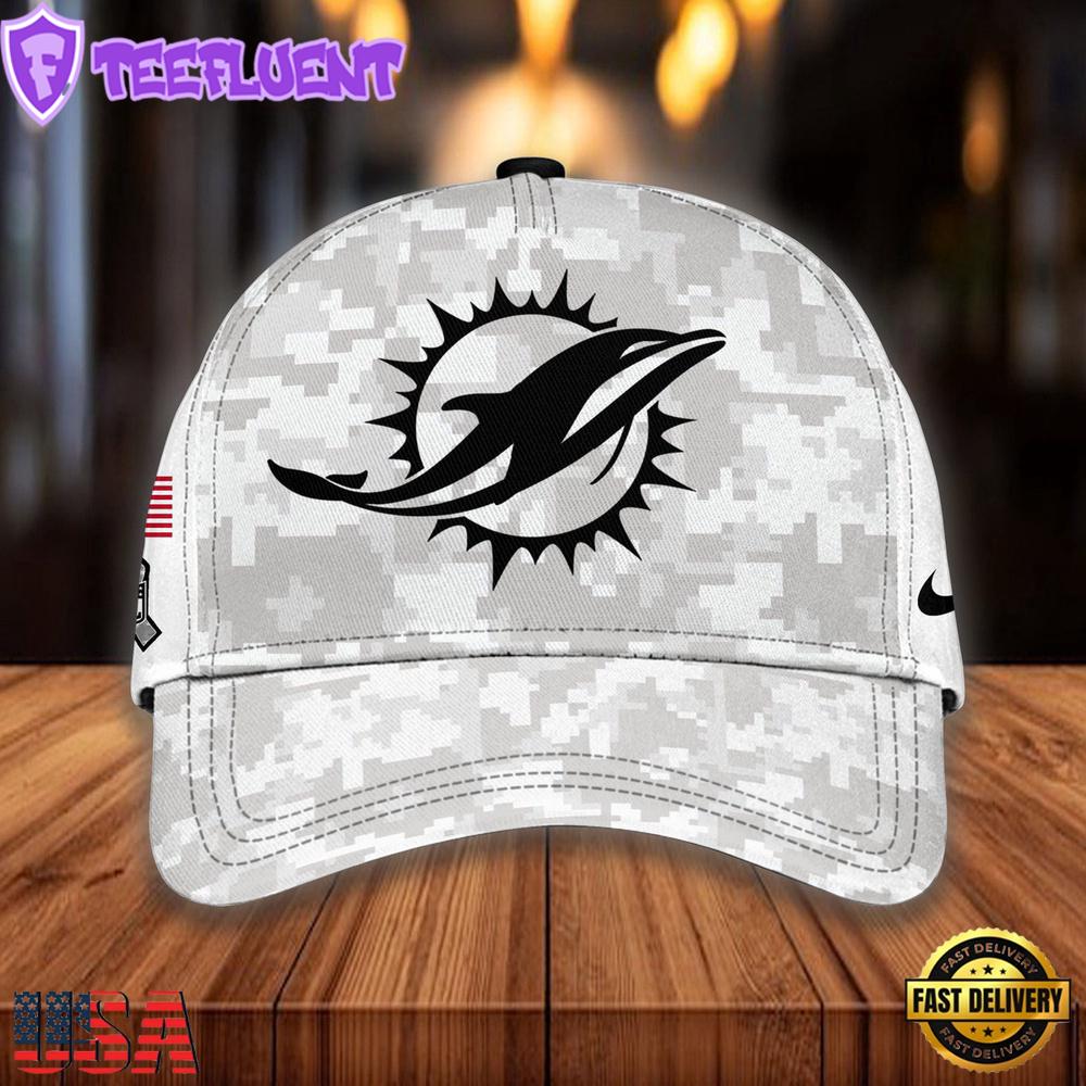 NFL Miami Dolphins Camo 2024 Salute to Service Baseball Cap