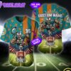 NFL Miami Dolphins Eagle US Flag x Veterans Custom Baseball Jersey