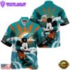 NFL Miami Dolphins Mickey Mouse Surfing Custom Name Hawaiian Shirt