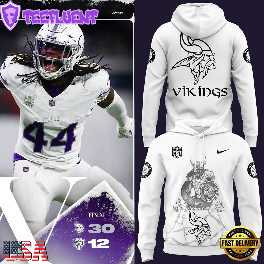 NFL Minnesota Vikings A Winter Chicago Bear Whiteout Hoodie