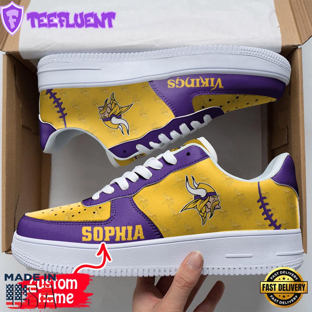 NFL Minnesota Vikings Air Force 1 Sneakers For Man And Women