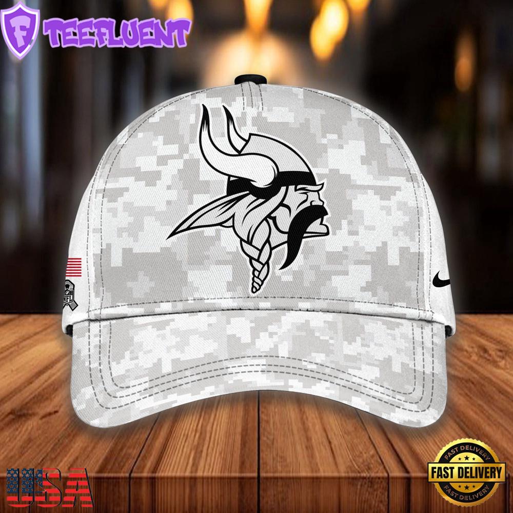 NFL Minnesota Vikings Camo 2024 Salute to Service Baseball Cap