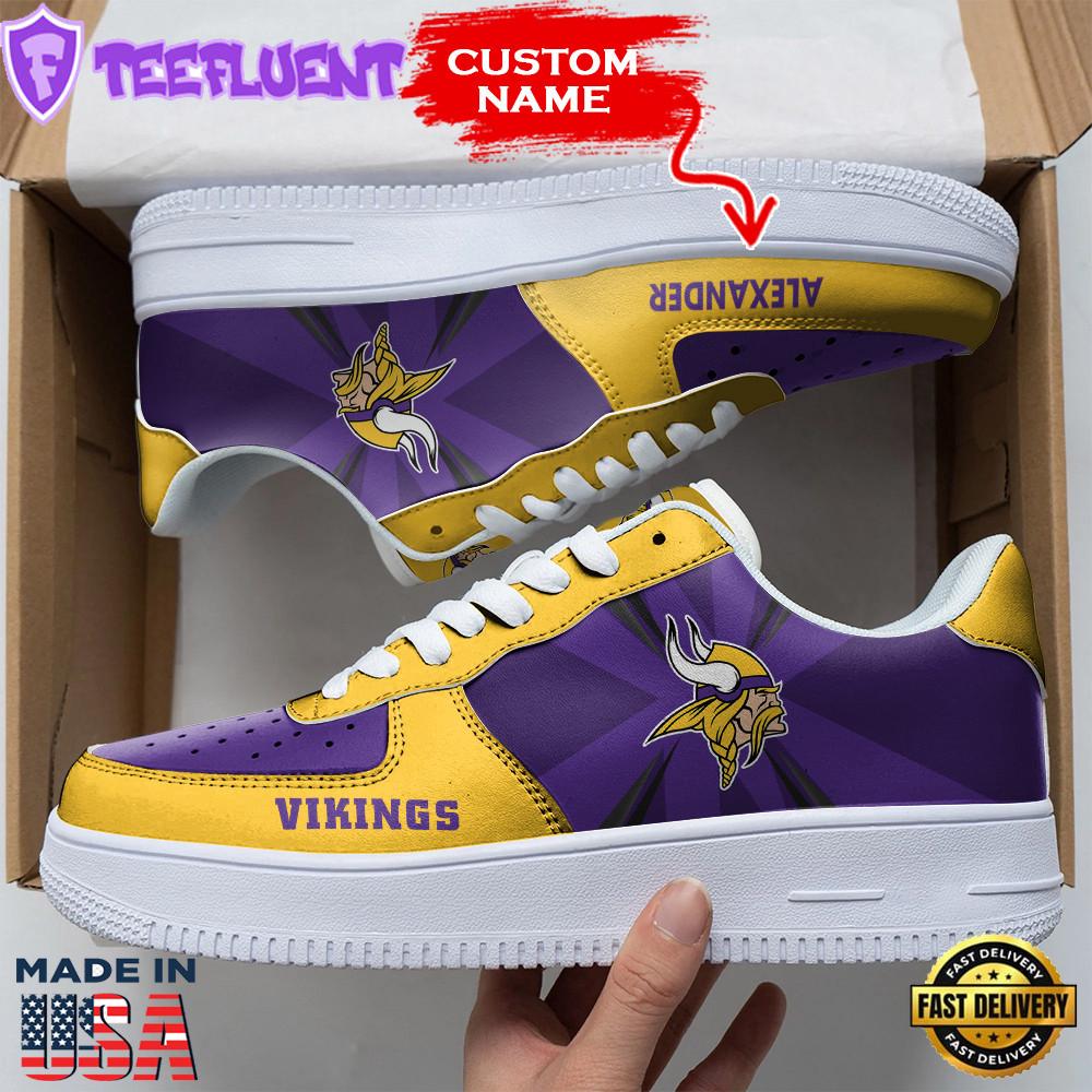NFL Minnesota Vikings Custom Air Force 1 Sneakers For Fans