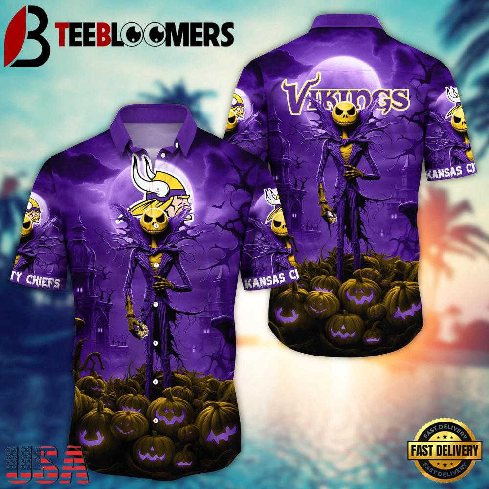 NFL Minnesota Vikings Halloween Jack Hawaiian Shirt