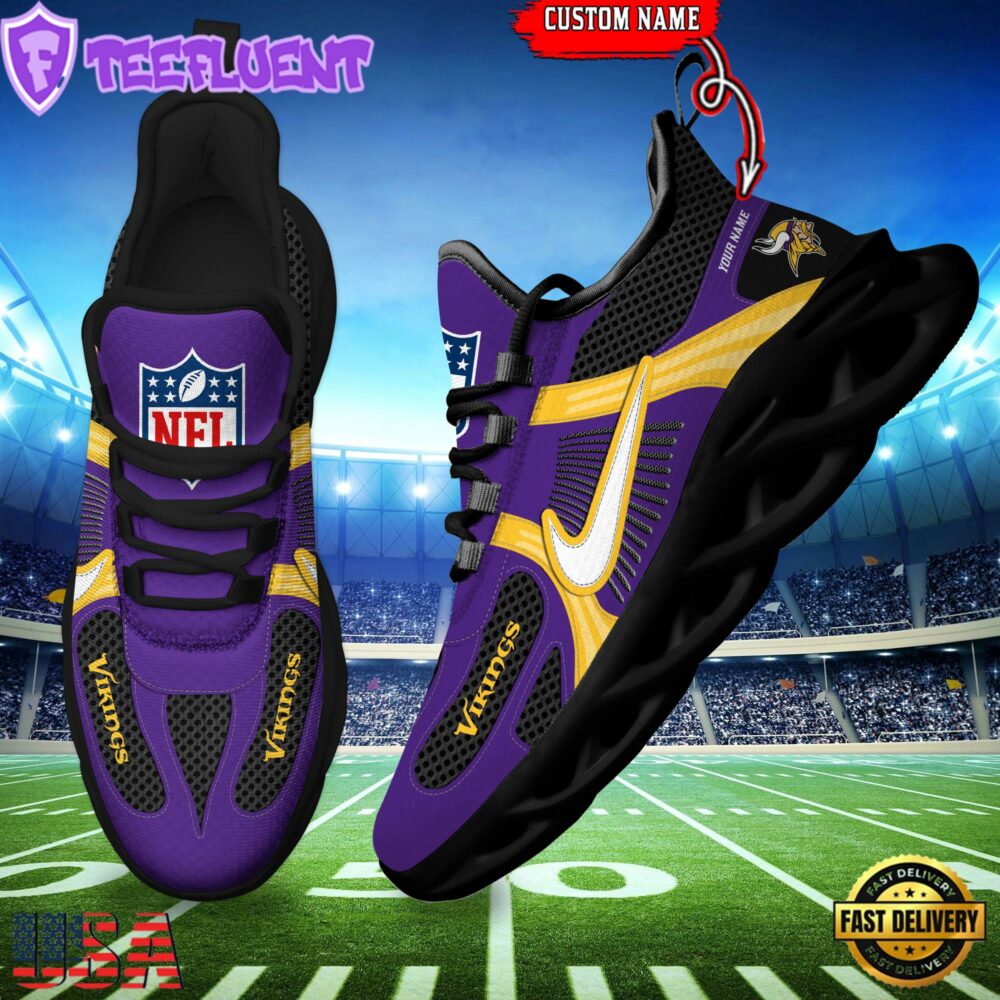 NFL Minnesota Vikings Logo Football Team New Season Max Soul Shoes