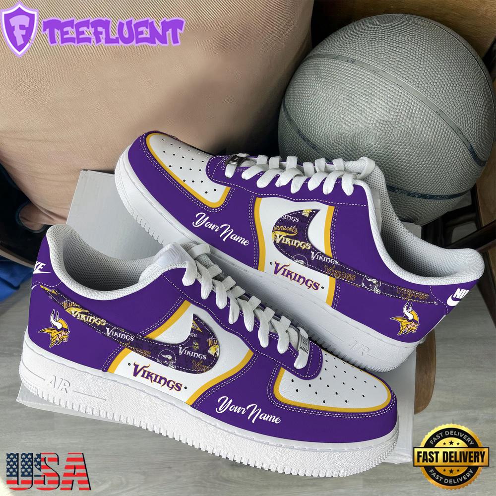 NFL Minnesota Vikings Logo Team Limited Edition New Design Custom Air Force 1 Shoes