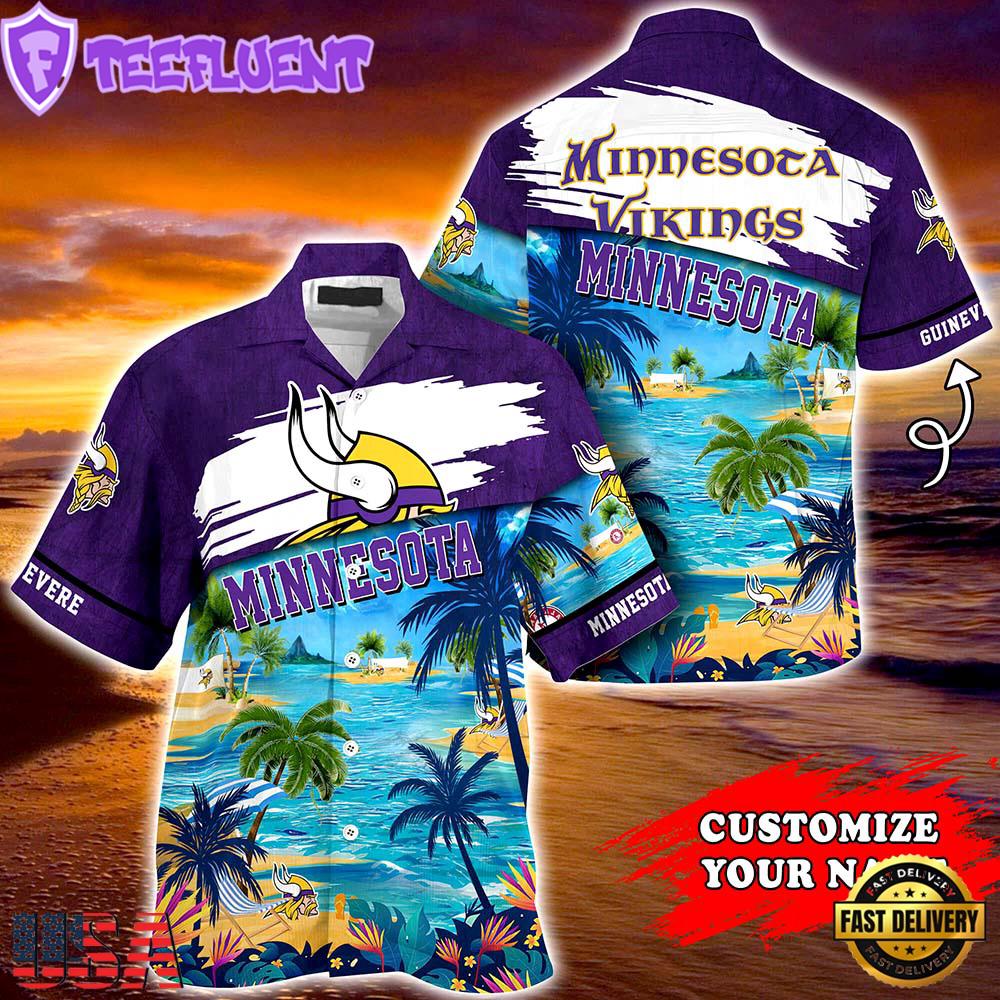 NFL Minnesota Vikings Summer Button Up Hawaii Shirt