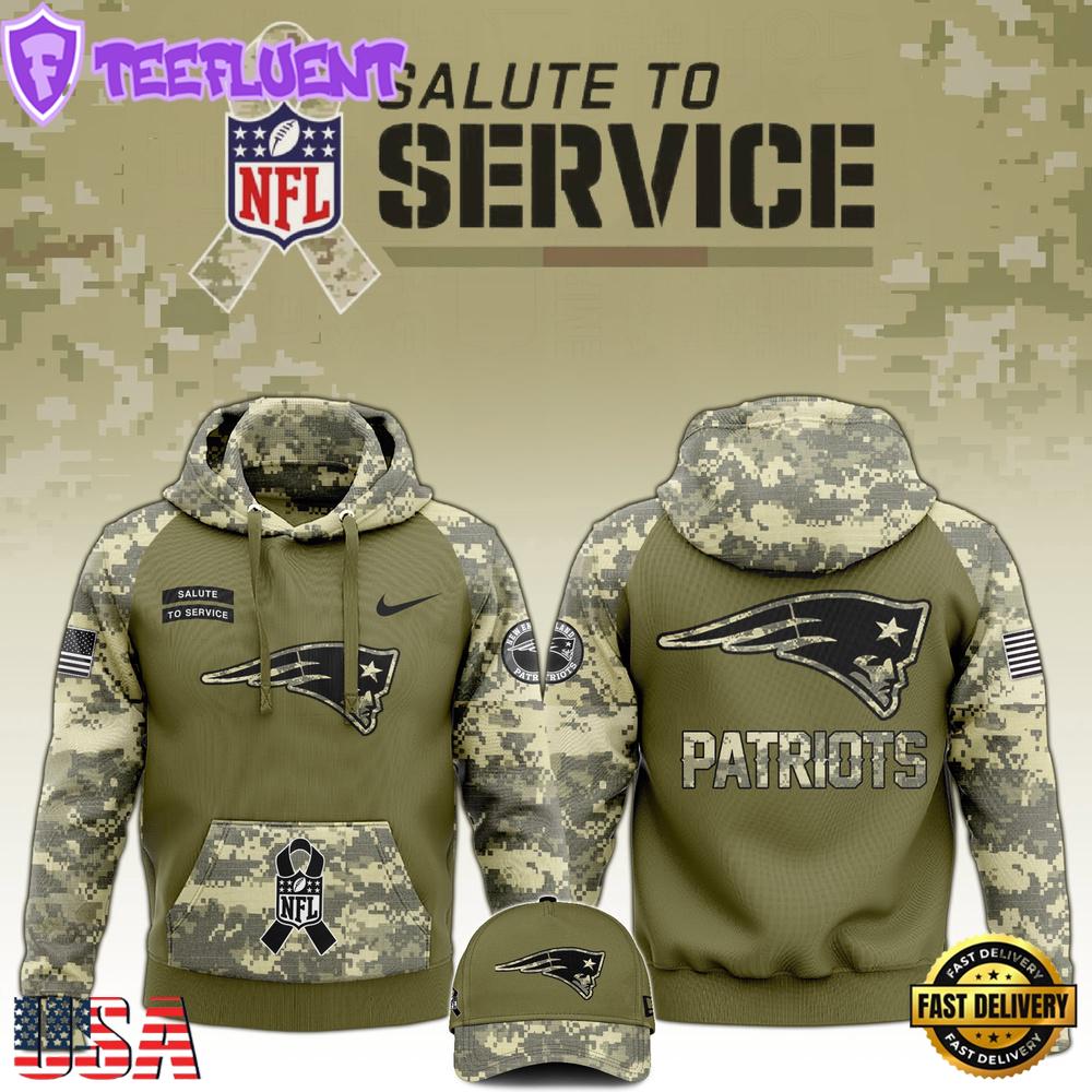 NFL New England Patriots Club Green Camo Hoodie Best Veterans Day Gift NFL New England Patriots Club Green Camo Hoodie Best Veterans Day Gift