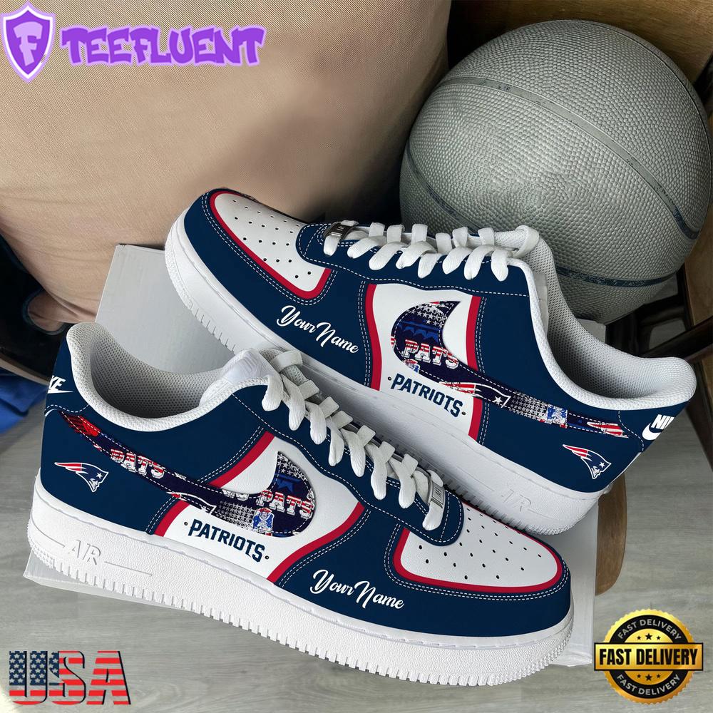 NFL New England Patriots Logo Team Limited Edition New Design Custom Air Force 1 Shoes