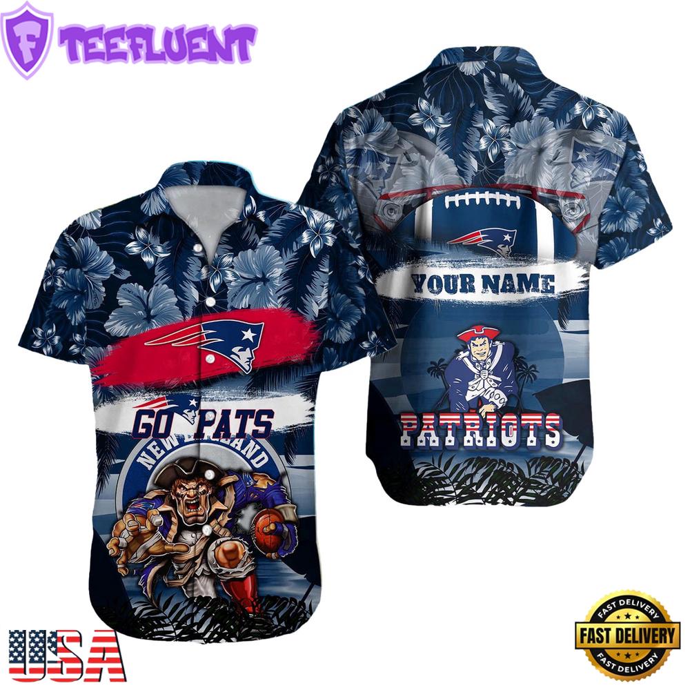 NFL New England Patriots Mascot Football Hawaiian Shirt
