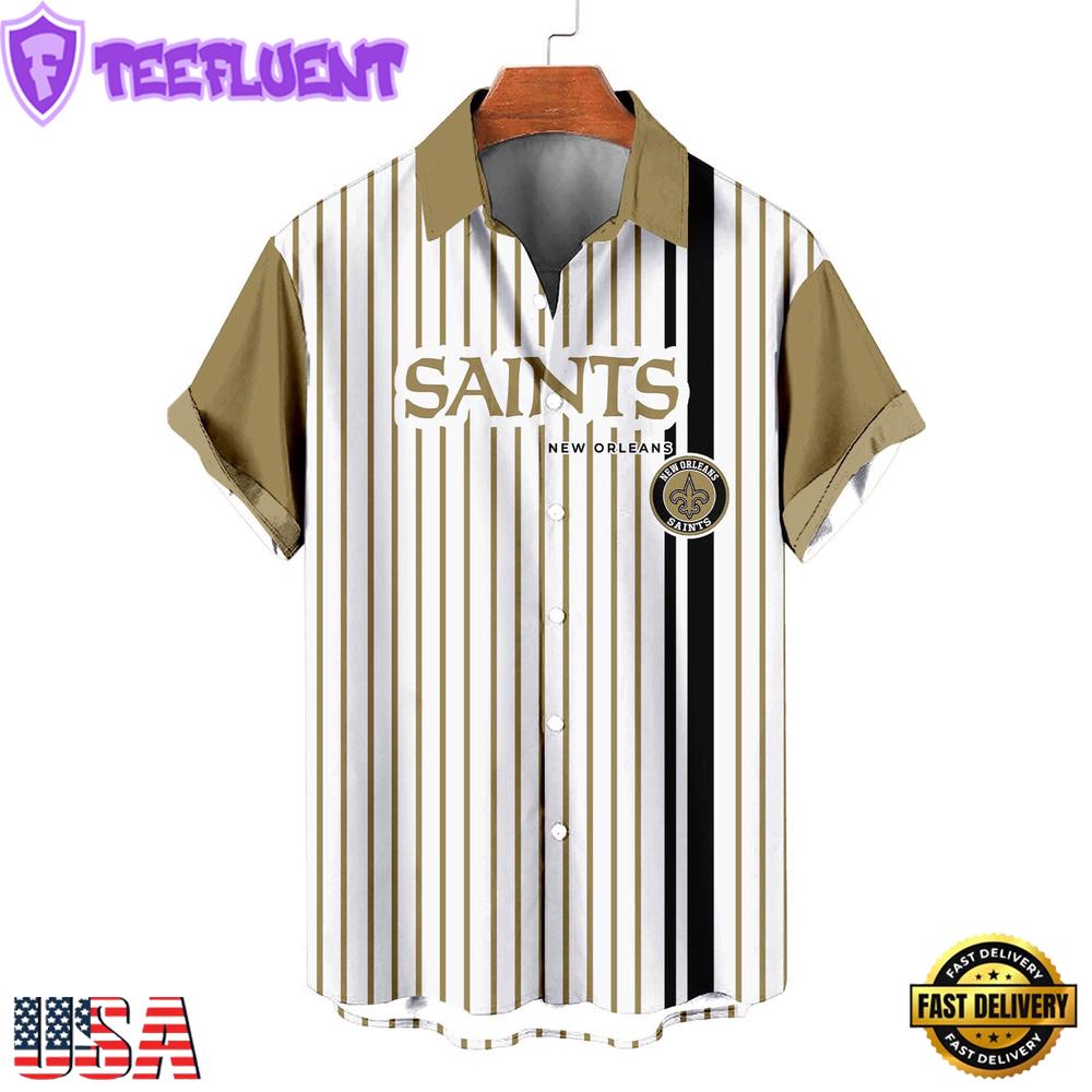 NFL New Orleans Saints Classic Retro Mascot Line Summer Beach Hawaiian Shirt