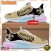 NFL New Orleans Saints Custom Rainbow Atmospheric Cushion Running Shoes, Women's Sneaker