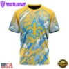 NFL New Orleans Saints Football Childhood Cancers All Over Print T-Shirt