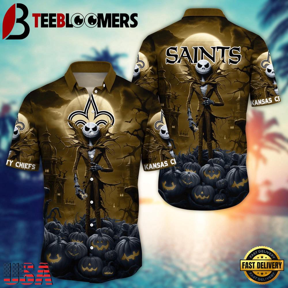 NFL New Orleans Saints Halloween Jack Hawaiian Shirt