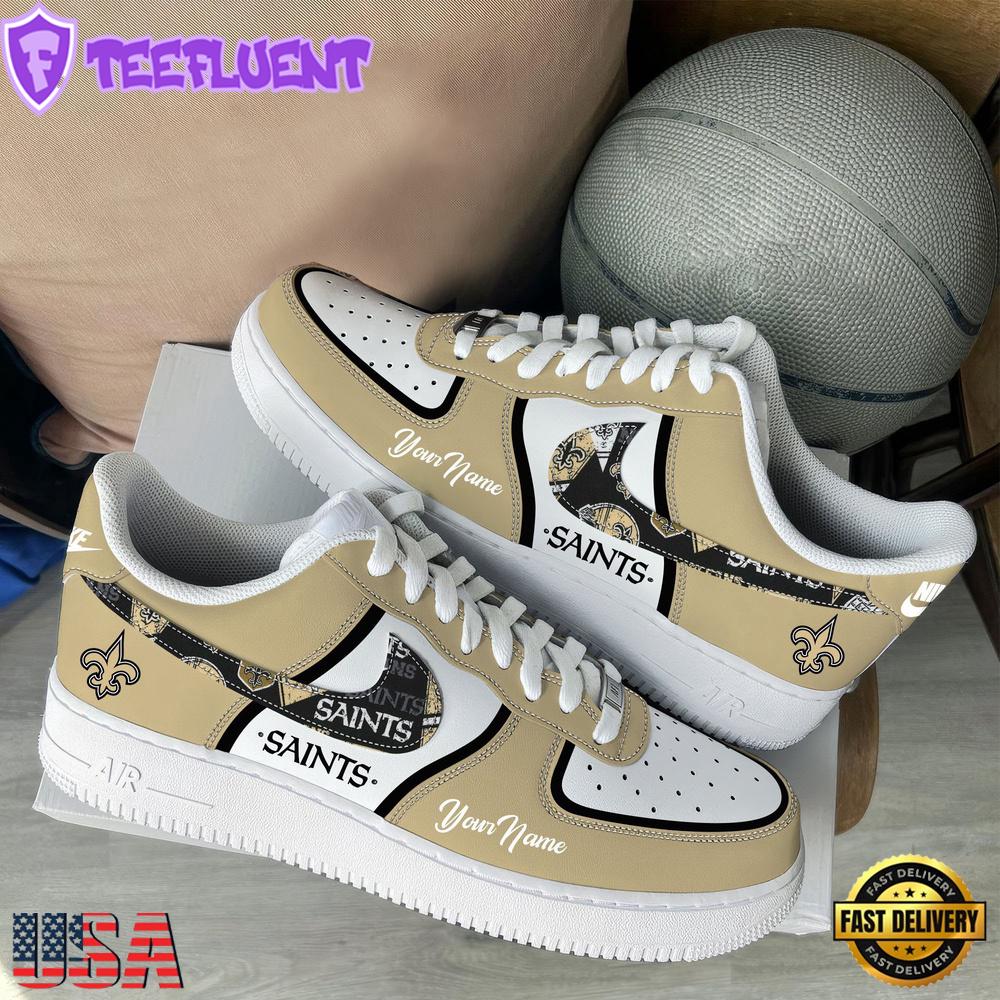 NFL New Orleans Saints Logo Team Limited Edition New Design Custom Air Force 1 Shoes