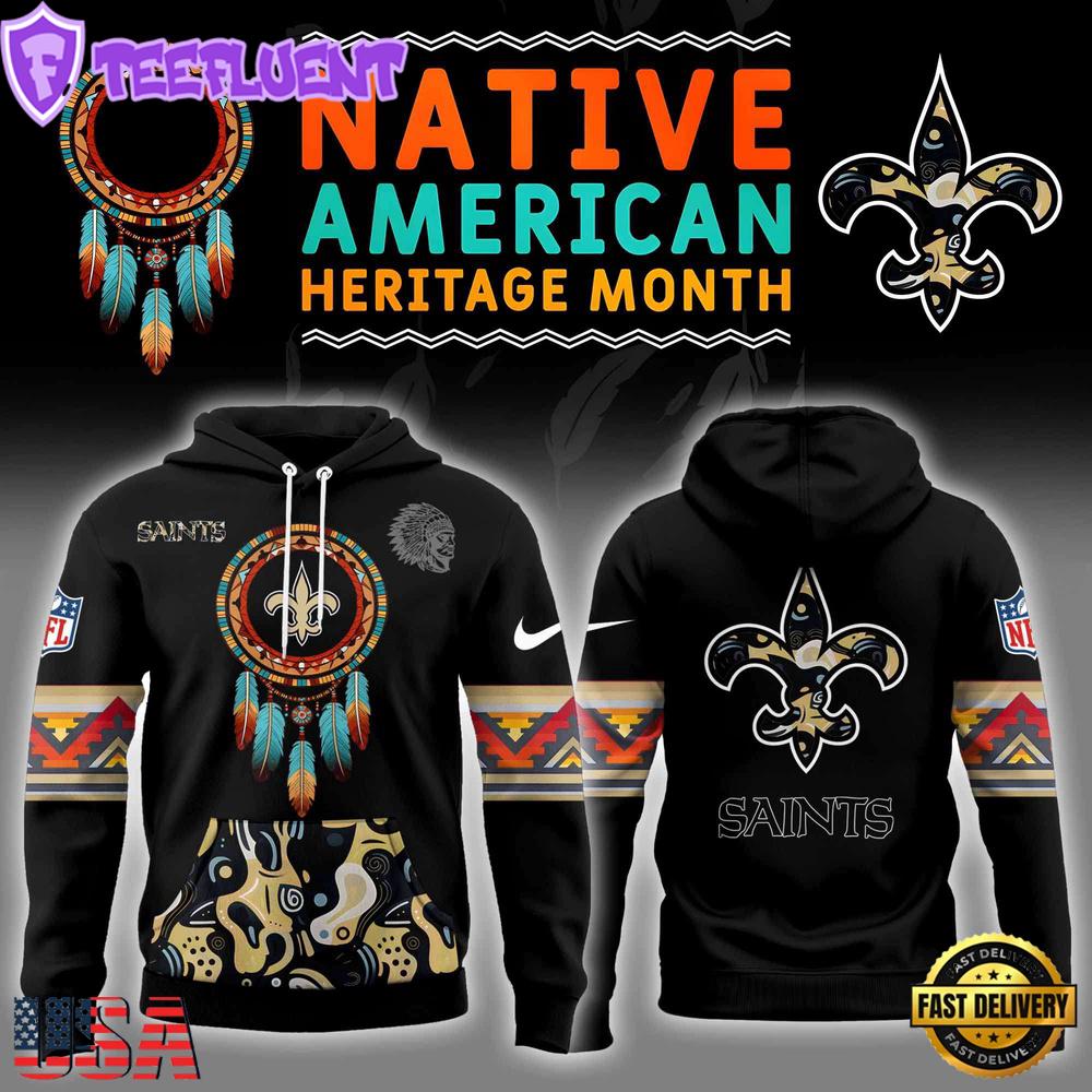 NFL New Orleans Saints Native 3D Unisex Hoodie NFL New Orleans Saints Native 3D Unisex Hoodie