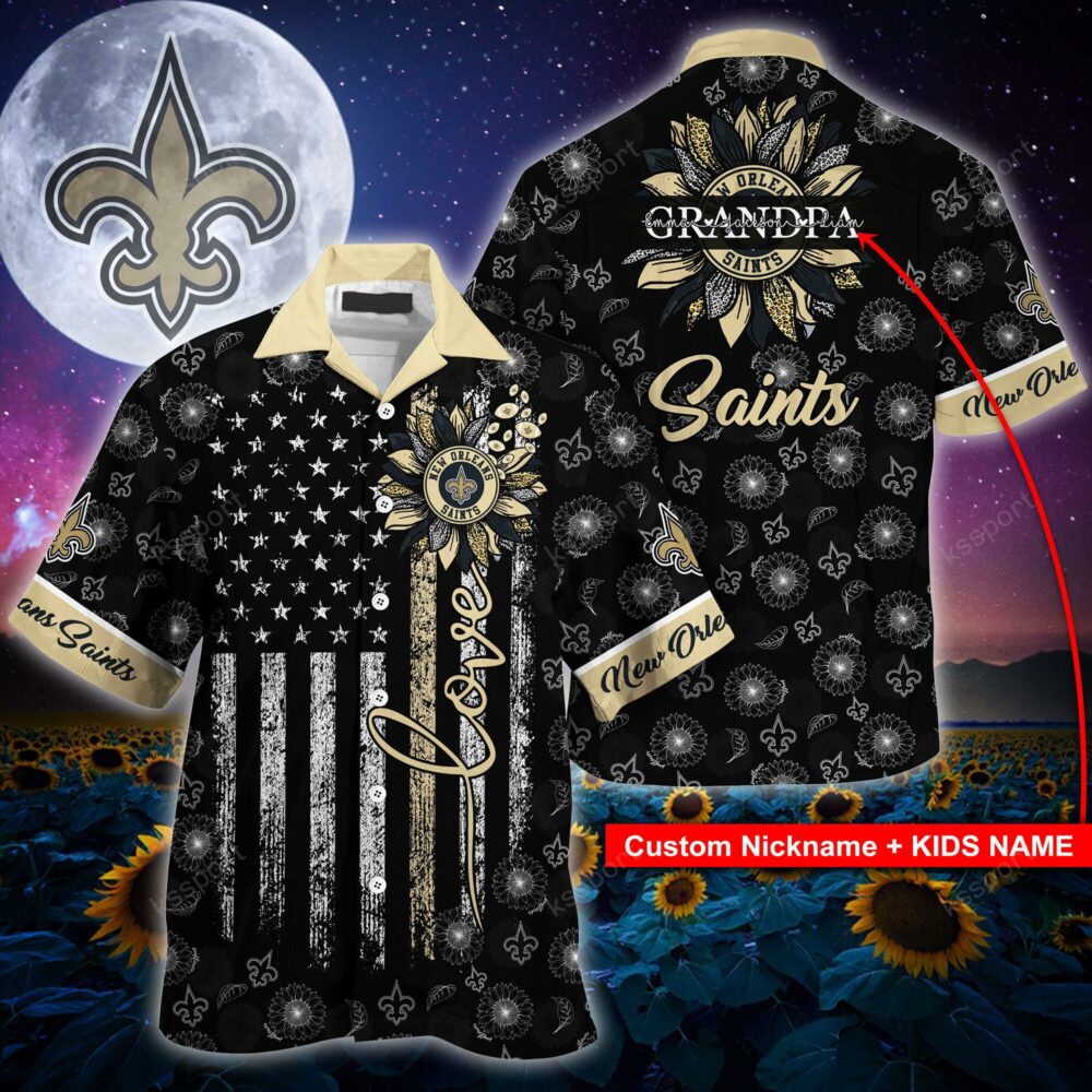 NFL New Orleans Saints Sunflower For Mother Day Father Day Hawaiian Shirt