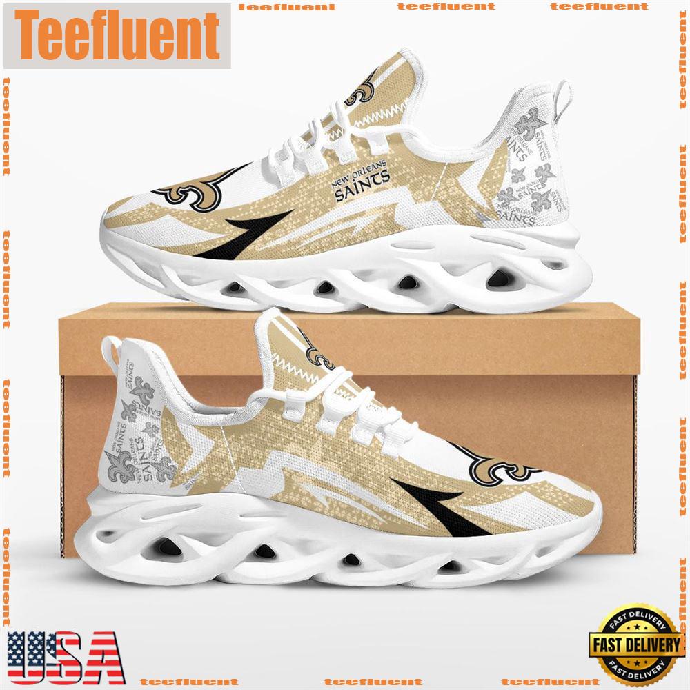 NFL New Orleans Saints Symbol Geometric Pattern Max Soul Shoes