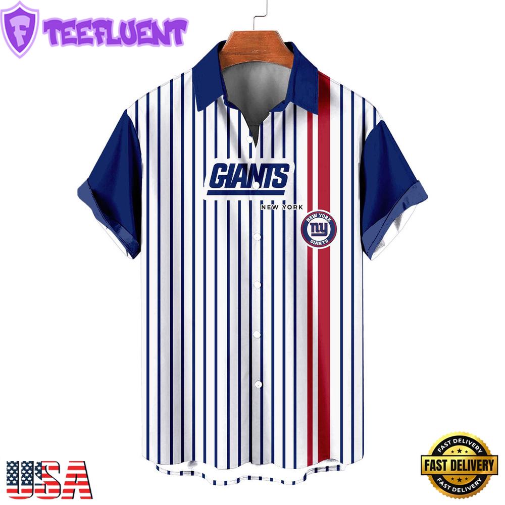 NFL New York Giants Classic Retro Mascot Line Summer Beach Hawaiian Shirt