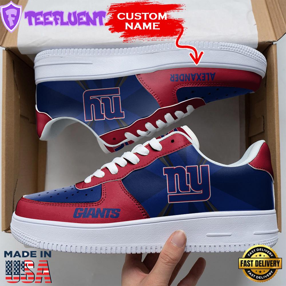 NFL New York Giants Custom Air Force 1 Sneakers For Fans