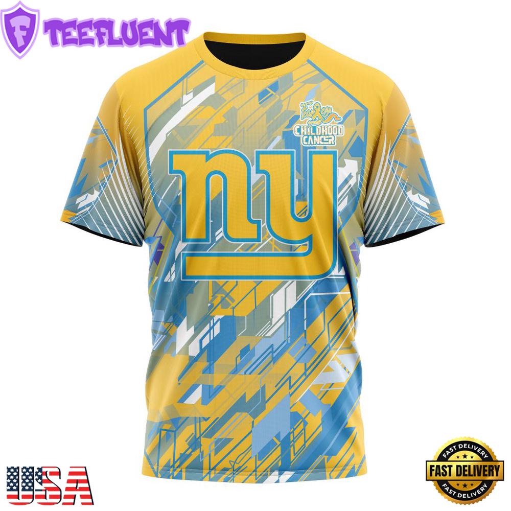 NFL New York Giants Football Childhood Cancers All Over Print T-Shirt