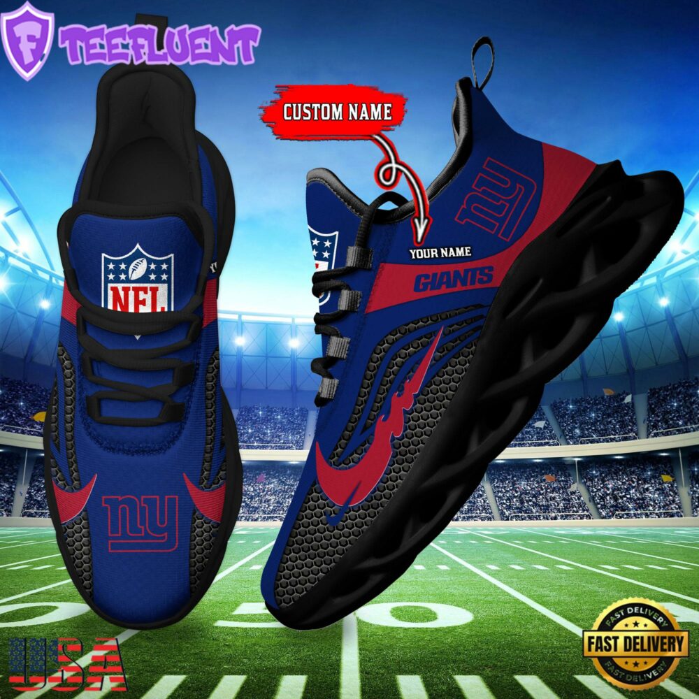 NFL New York Giants Football Team New Design Max Soul Shoes Sneaker