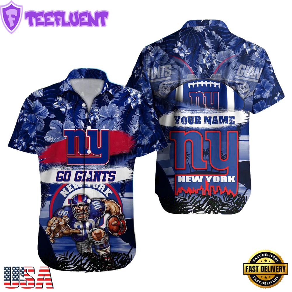 NFL New York Giants Mascot Football Hawaiian Shirt