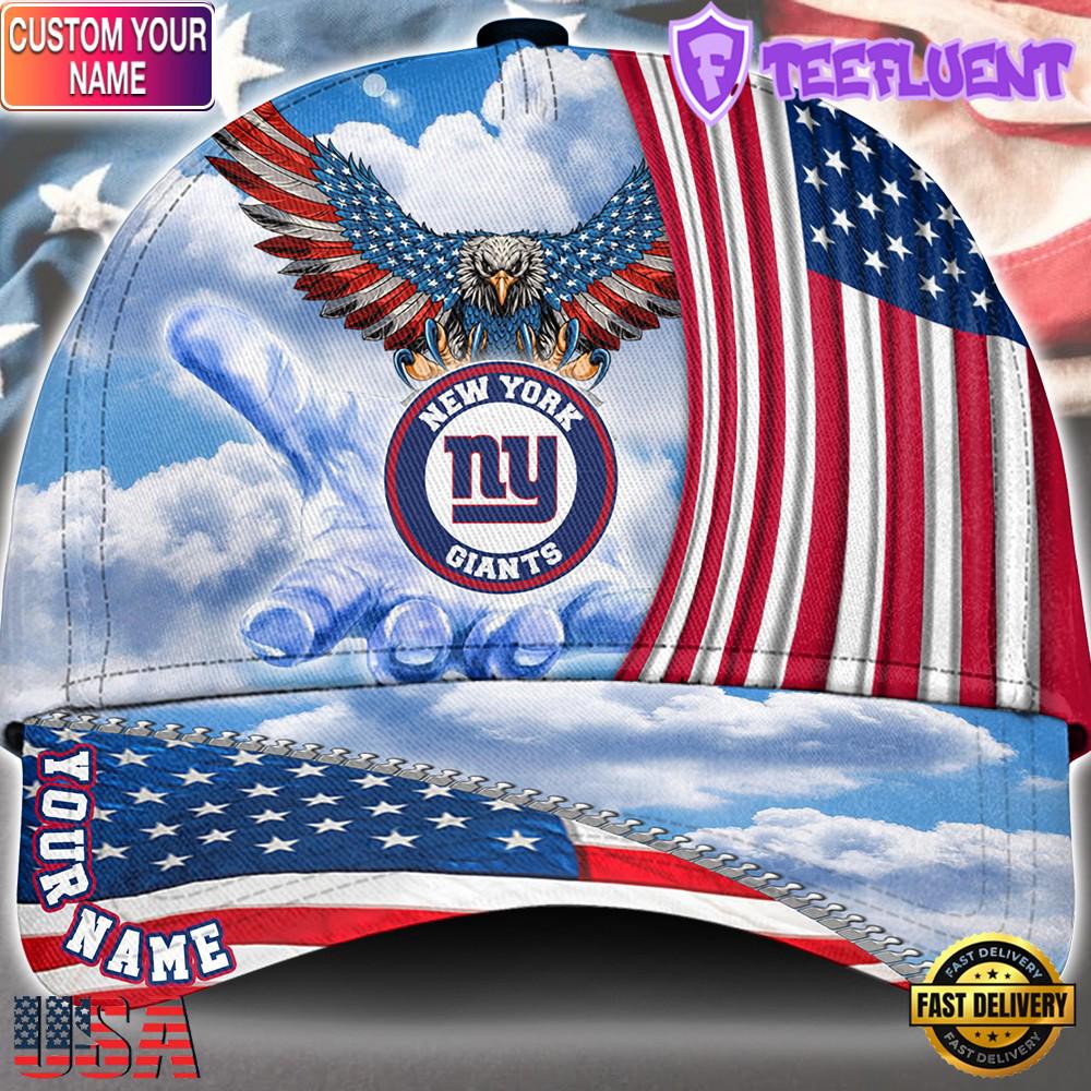 NFL New York Giants Special American Flag Veterans Custom Cap