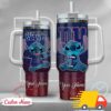 NFL New York Giants Stitch Glitter Custom Stanley Quencher 40oz Stainless Steel Tumbler With Handle