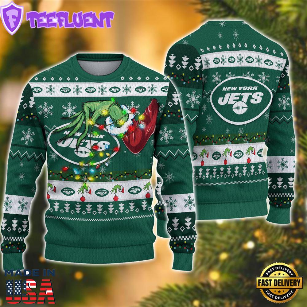 NFL New York Jets Grinch Christmas Ugly Sweater
