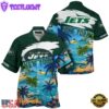 NFL New York Jets Hawaii Beach Custom Name Hawaiian Shirt
