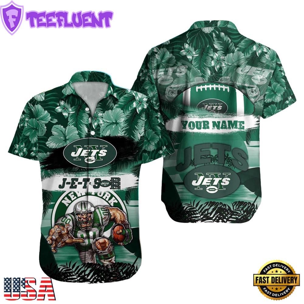 NFL New York Jets Mascot Football Hawaiian Shirt