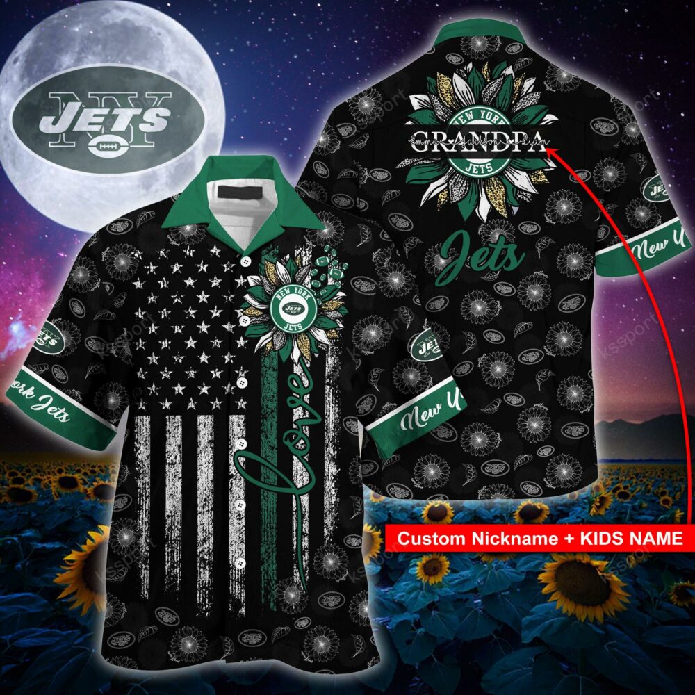 NFL New York Jets Sunflower For Mother Day Father Day Hawaiian Shirt