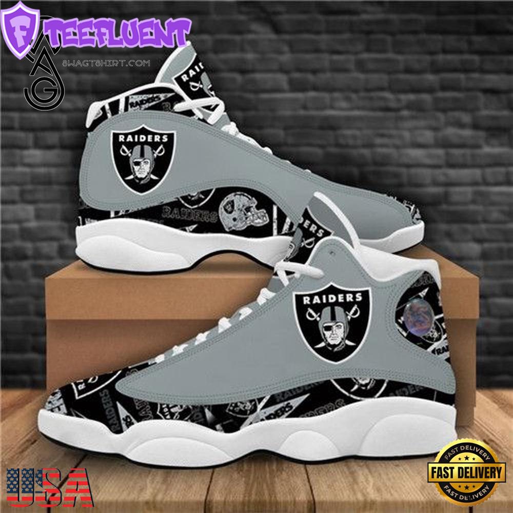 NFL Oakland Raiders Air Jordan 13 Shoes - Gift For Fans
