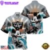 NFL Oakland Raiders Mickey Mouse Surfing Custom Name Hawaiian Shirt