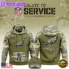 NFL Philadelphia Eagles 2024 Salute to Service Club Green Camo Hoodie Best Veterans Day Gift