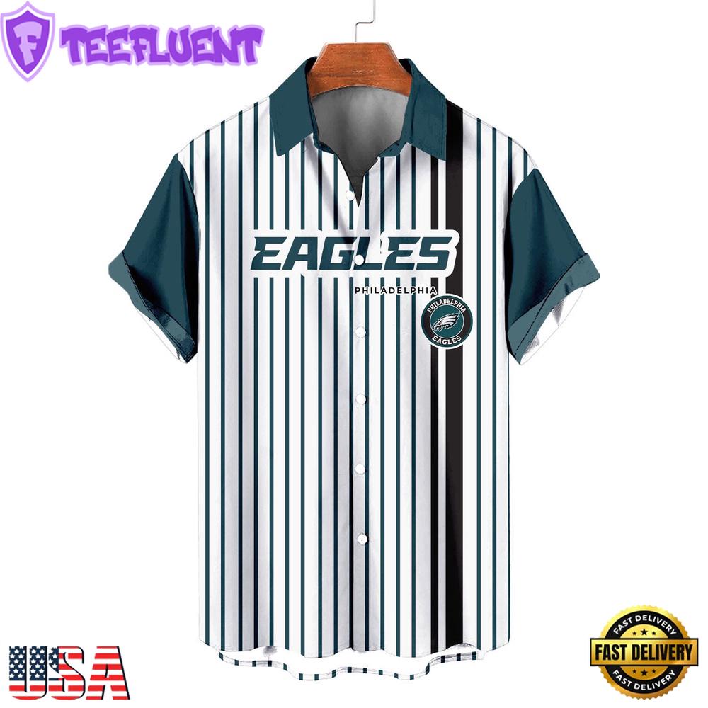 NFL Philadelphia Eagles Classic Retro Mascot Line Summer Beach Hawaiian Shirt