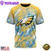NFL Philadelphia Eagles Football Childhood Cancers All Over Print T-Shirt