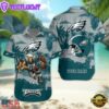 NFL Philadelphia Eagles Football Mascot Custom Name Hawaiian Shirt