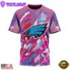 NFL Philadelphia Eagles Football Team Breast Cancer 3D T-Shirt