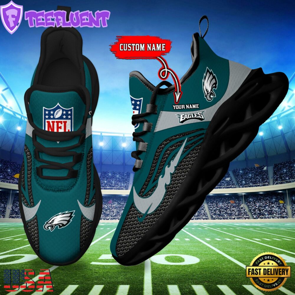 NFL Philadelphia Eagles Football Team New Design Max Soul Shoes Sneaker