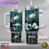 NFL Philadelphia Eagles Mickey Mouse Custom Stanley Quencher 40oz Stainless Steel Tumbler With Handle