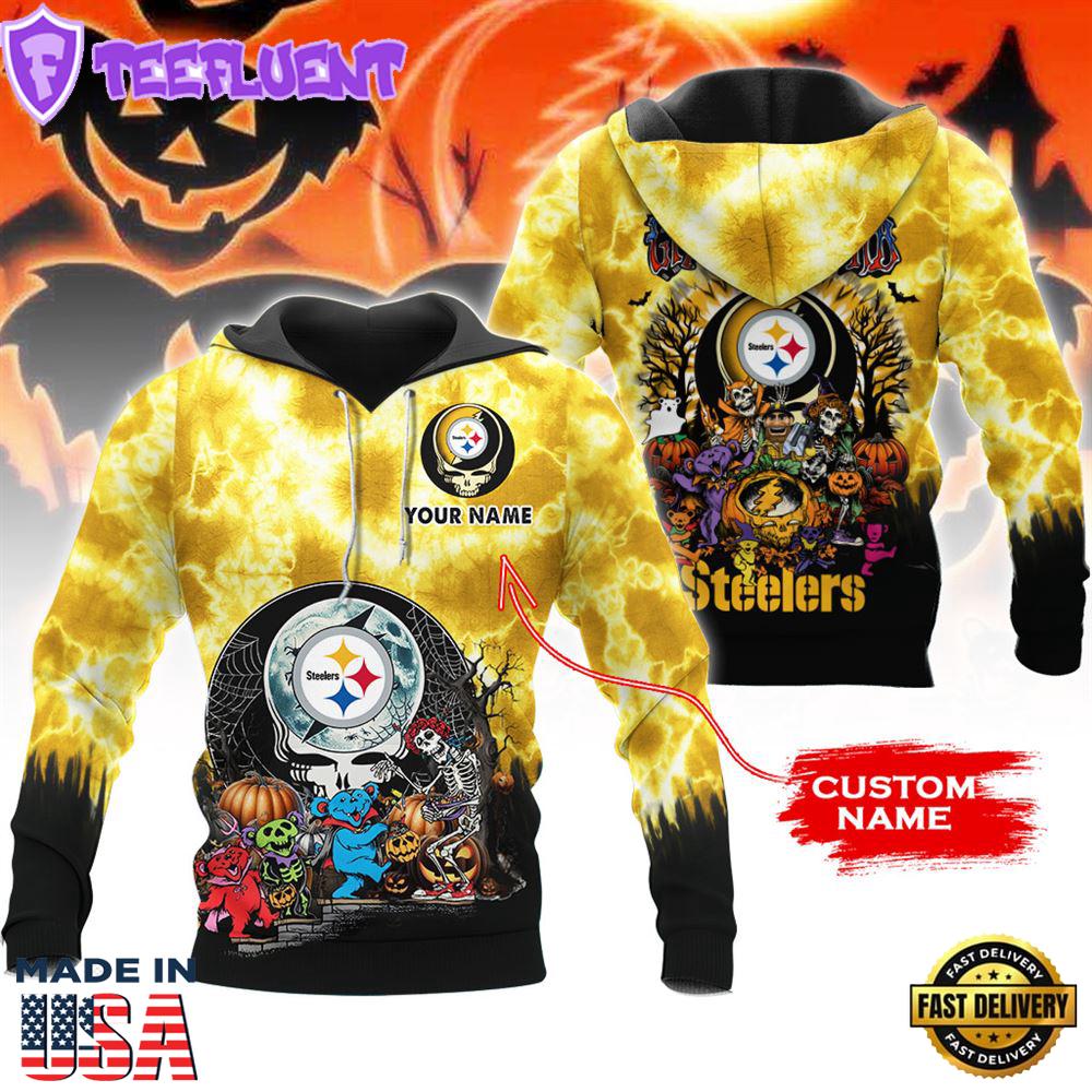 Nfl Pittsburgh Steelers Custom Name 3d Shirt Halloween 2025 Nfl Pittsburgh Steelers Custom Name 3d Shirt Halloween 2025