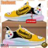 NFL Pittsburgh Steelers Custom Rainbow Atmospheric Cushion Running Shoes, Women's Sneaker
