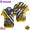 NFL Pittsburgh Steelers Football American Flag Mascot Custom Name Hawaiian Shirt